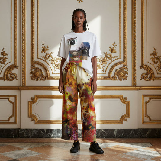 RICH NONSENSE PREMIUM ORGANIC COTTON TSHIRT SURREAL DESIGN SEND EM TO GOOD MODEL FRONT