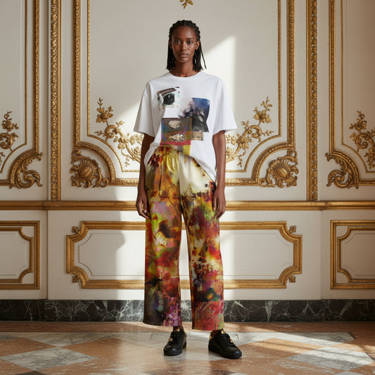RICH NONSENSE PREMIUM ORGANIC COTTON TSHIRT SURREAL DESIGN SEND EM TO GOOD MODEL FRONT